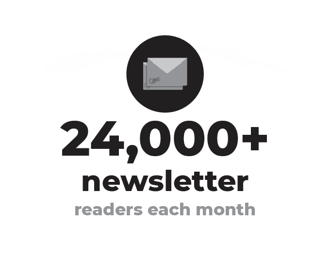 24,000 email newsletter readers per month - infographic